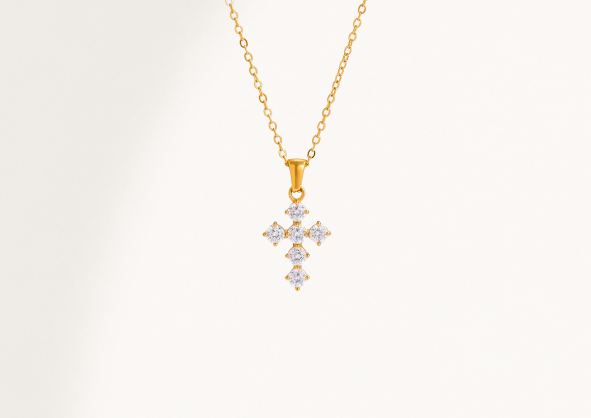 DIAMOND CROSS NECKLACE