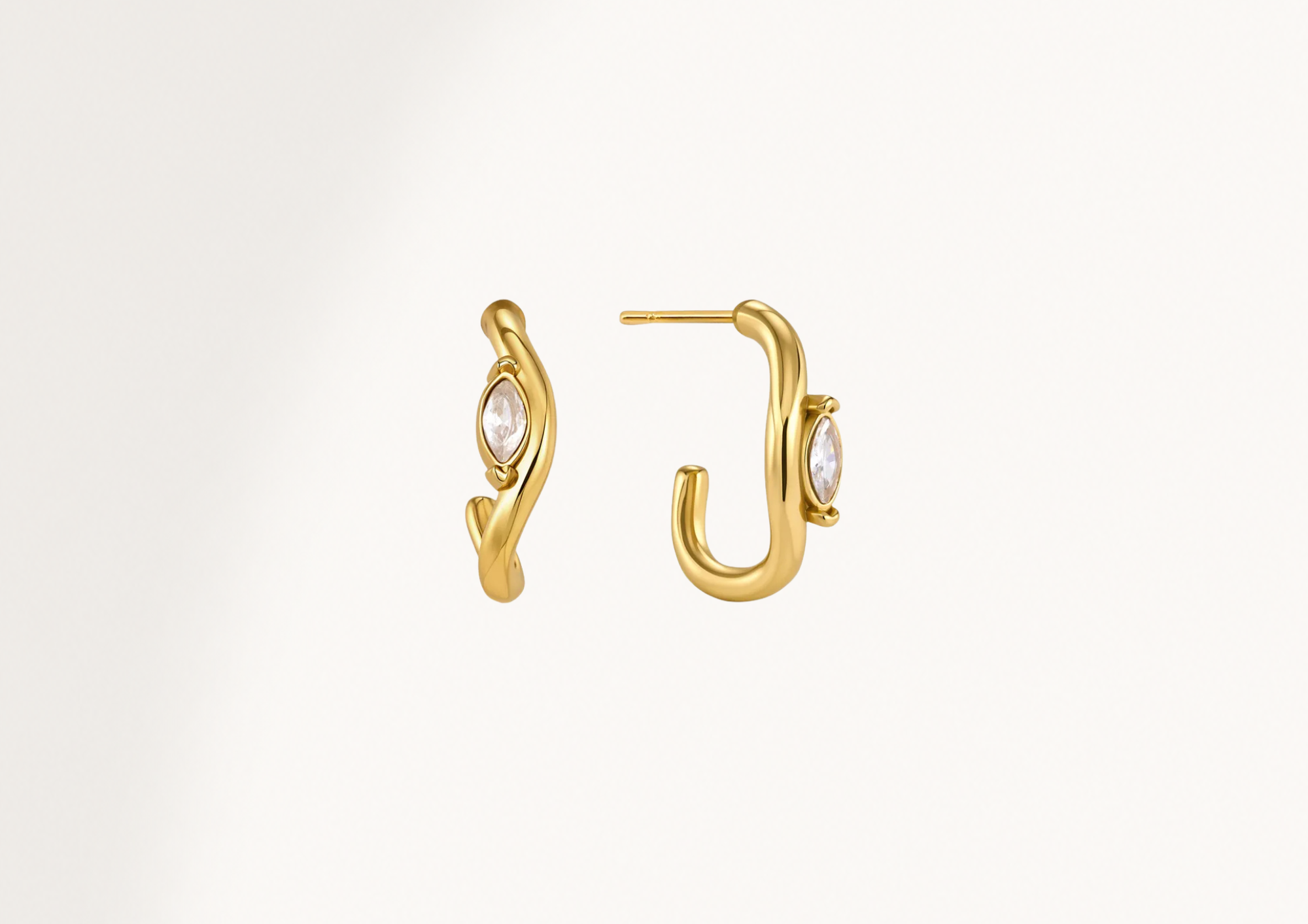 LUMINOUS EYE STUD EARRINGS