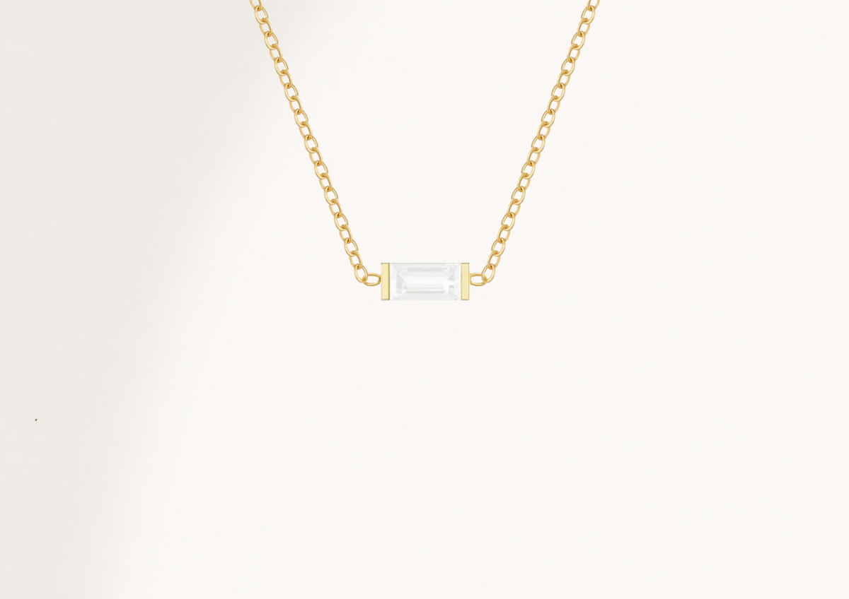 BAGUETTE GEM NECKLACE