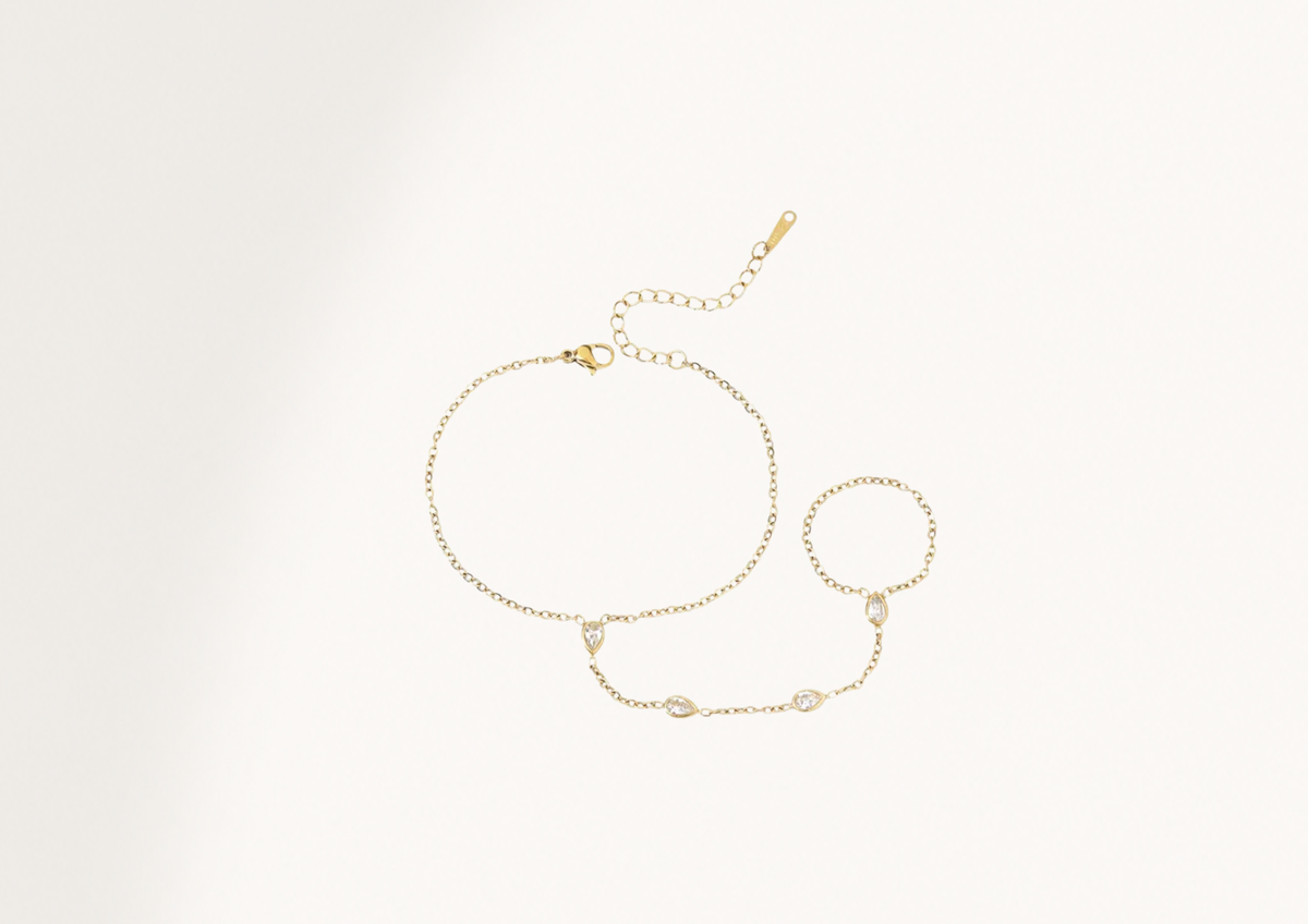 DIAMOND DRAPE HAND CHAIN